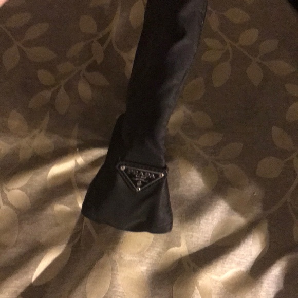 Prada nylon hobo bag with silver handle - Picture 2 of 7